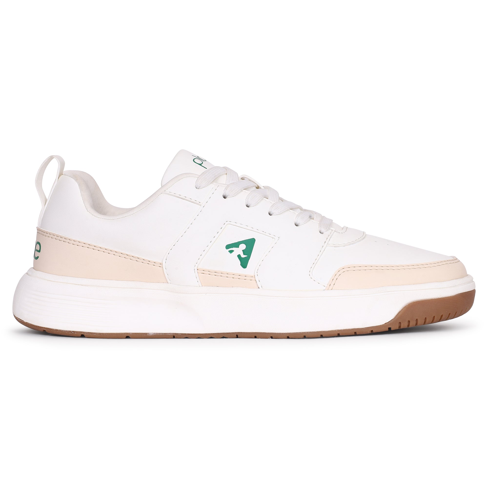 PLAE - Krest Men Lace Up Casual Sneaker – White/Beige