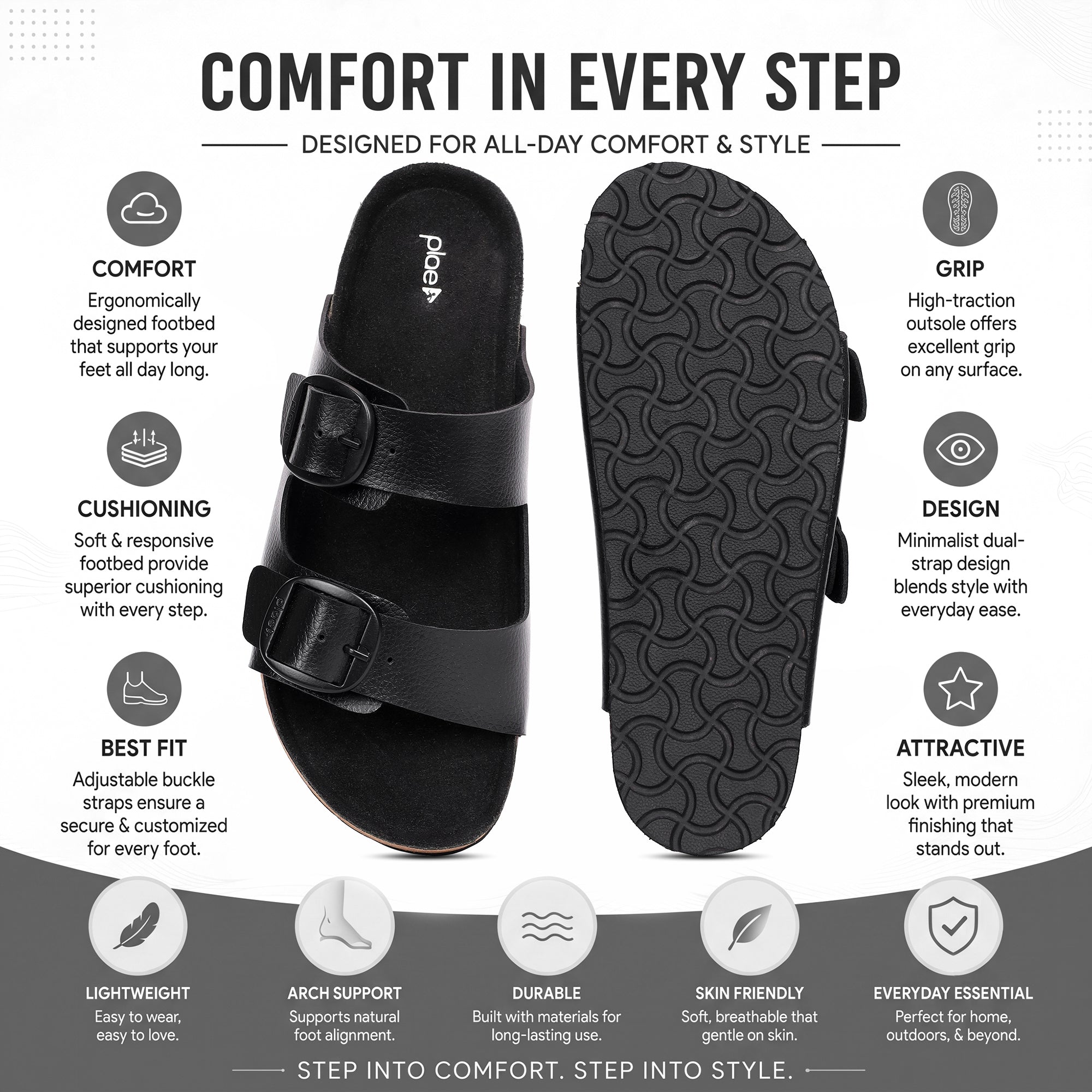 PLAE - Mist Women Casual Slipper – Black