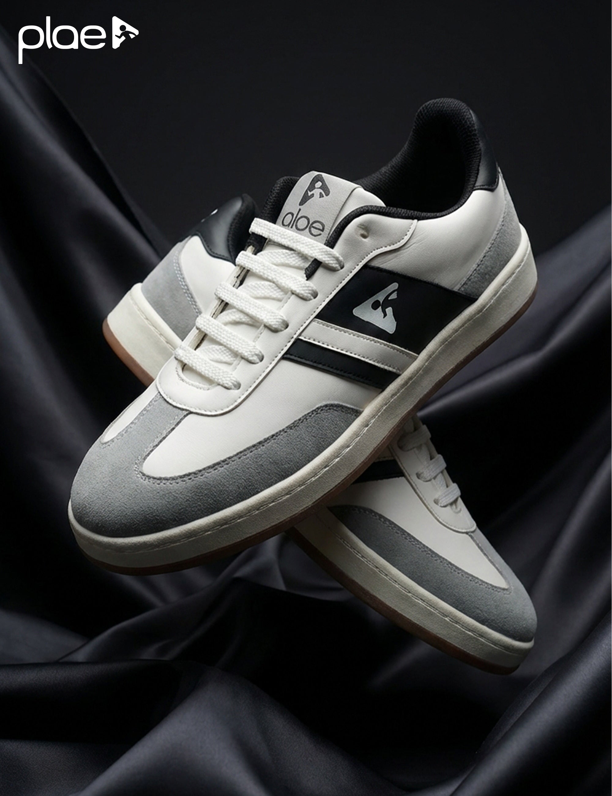 PLAE - Scarlet Men Lace Up Casual Sneaker – White/Black